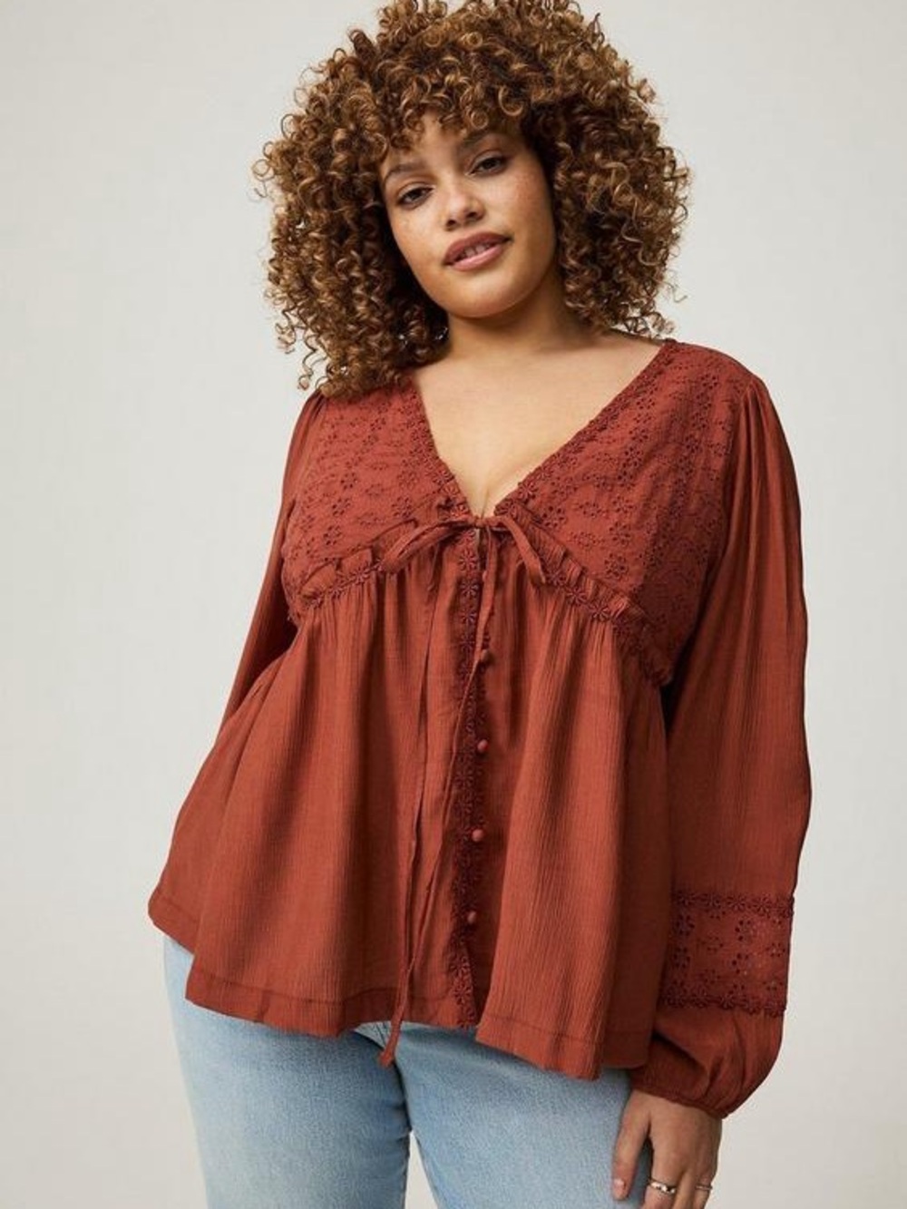 Torrid Daisy Trim Top Size 1X